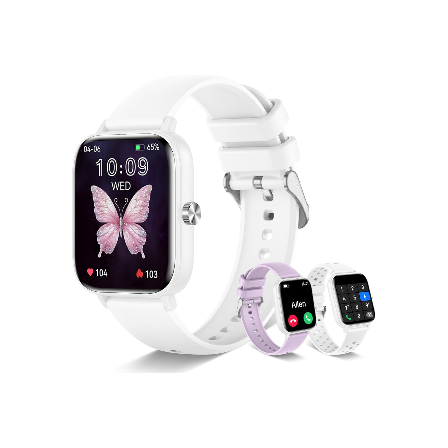 Smart Watch for Women with Bluetooth Call/Read Messages, 1.83" Activity Trackers with 100+ Sports Modes, Step Counter, Heart Rate Monitor, Sleep