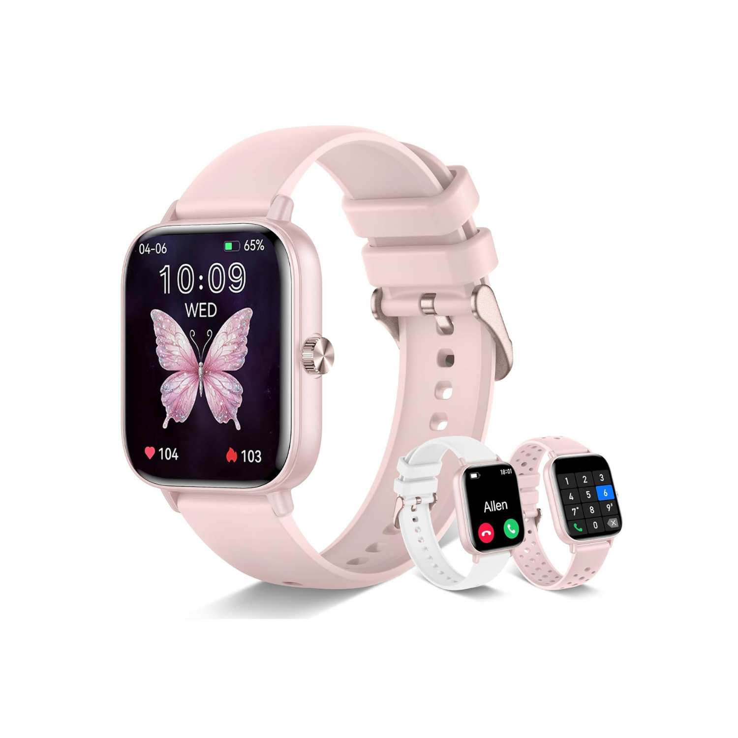 Smart Watch for Women with Bluetooth Call/Read Messages, 1.83" Activity Trackers with 100+ Sports Modes, Step Counter, Heart Rate Monitor, Sleep