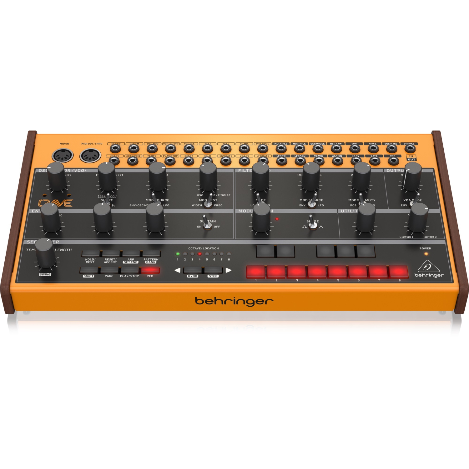 Synthétiseur analogique semi-modulaire CRAVE de Behringer