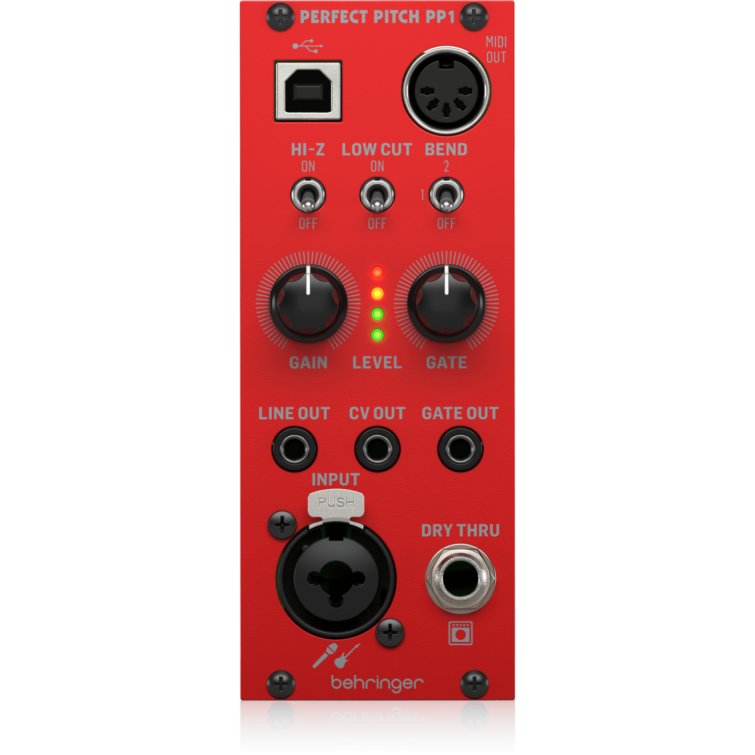 Module de conversion pour guitare et audio vers MIDI, USB et CV de Behringer pour Eurorack