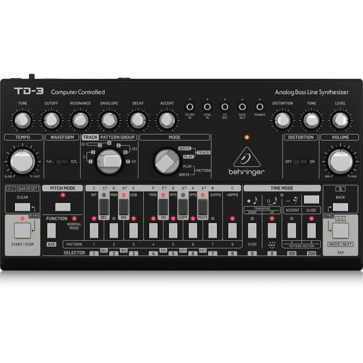 Behringer TD-3-BK Analog Bass Line Synthesizer - Black