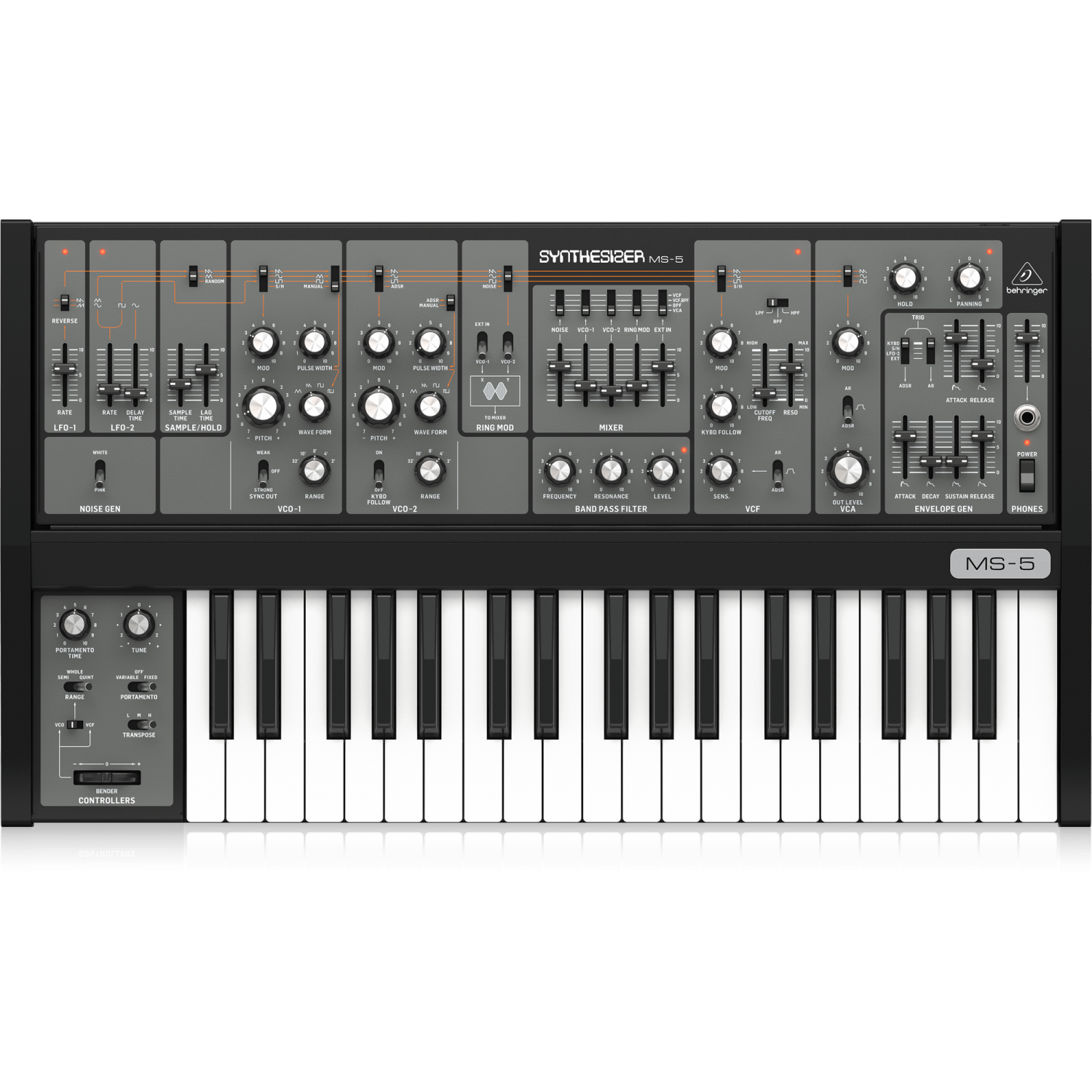 Synthétiseur analogique MS-5 de Behringer avec 37 touches pleine grandeur