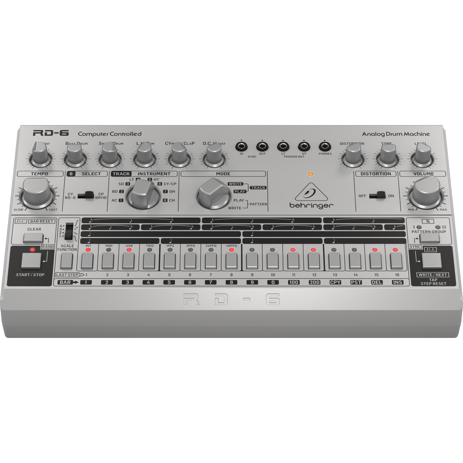 Behringer RD-6 Analogue Drum Machine - Silver