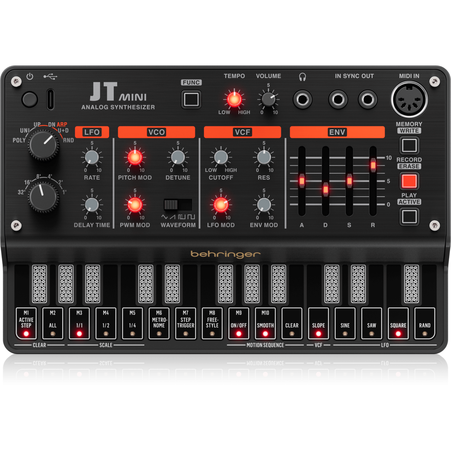 Synthétiseur analogique polyphonique JT MINI de Behringer