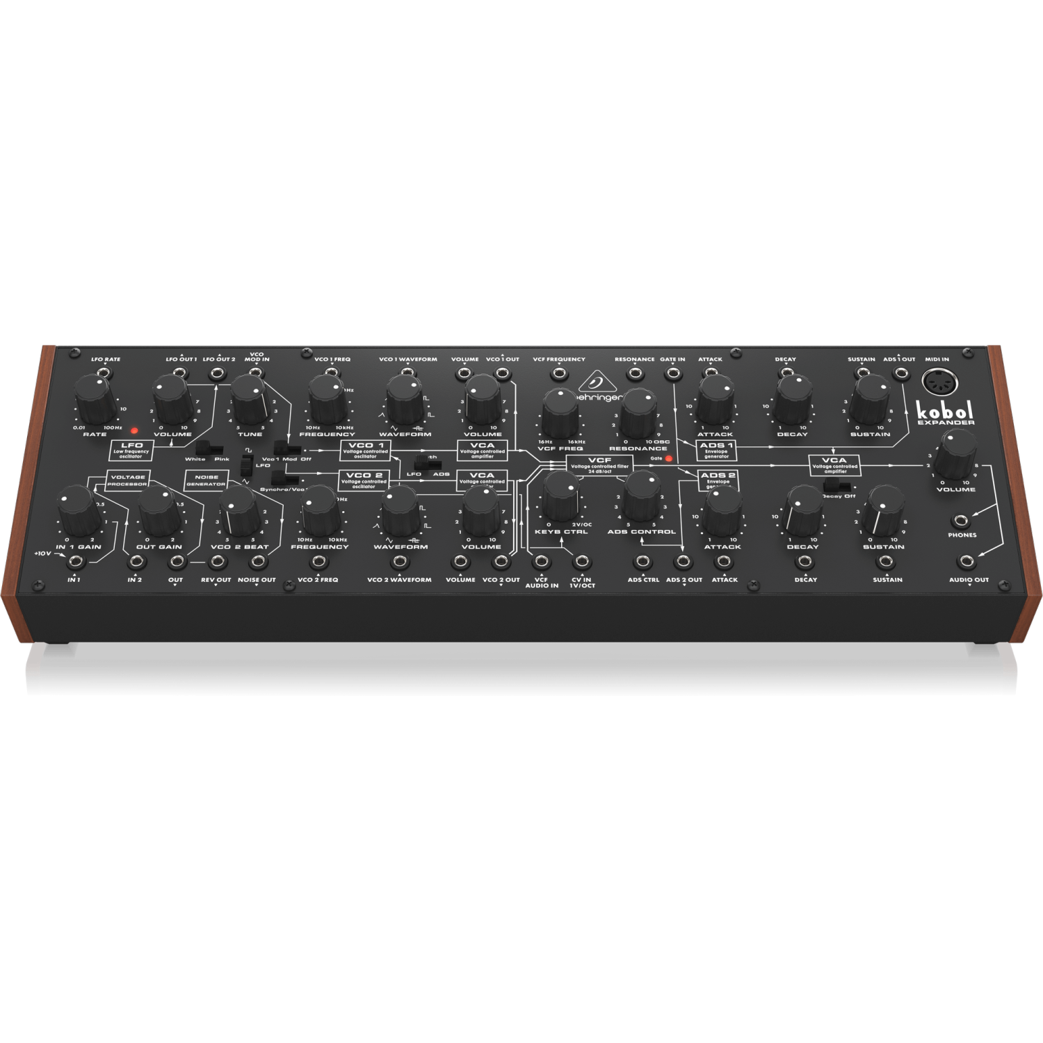 Synthétiseur analogique semi-modulaire KOBOL EXPANDER de Behringer