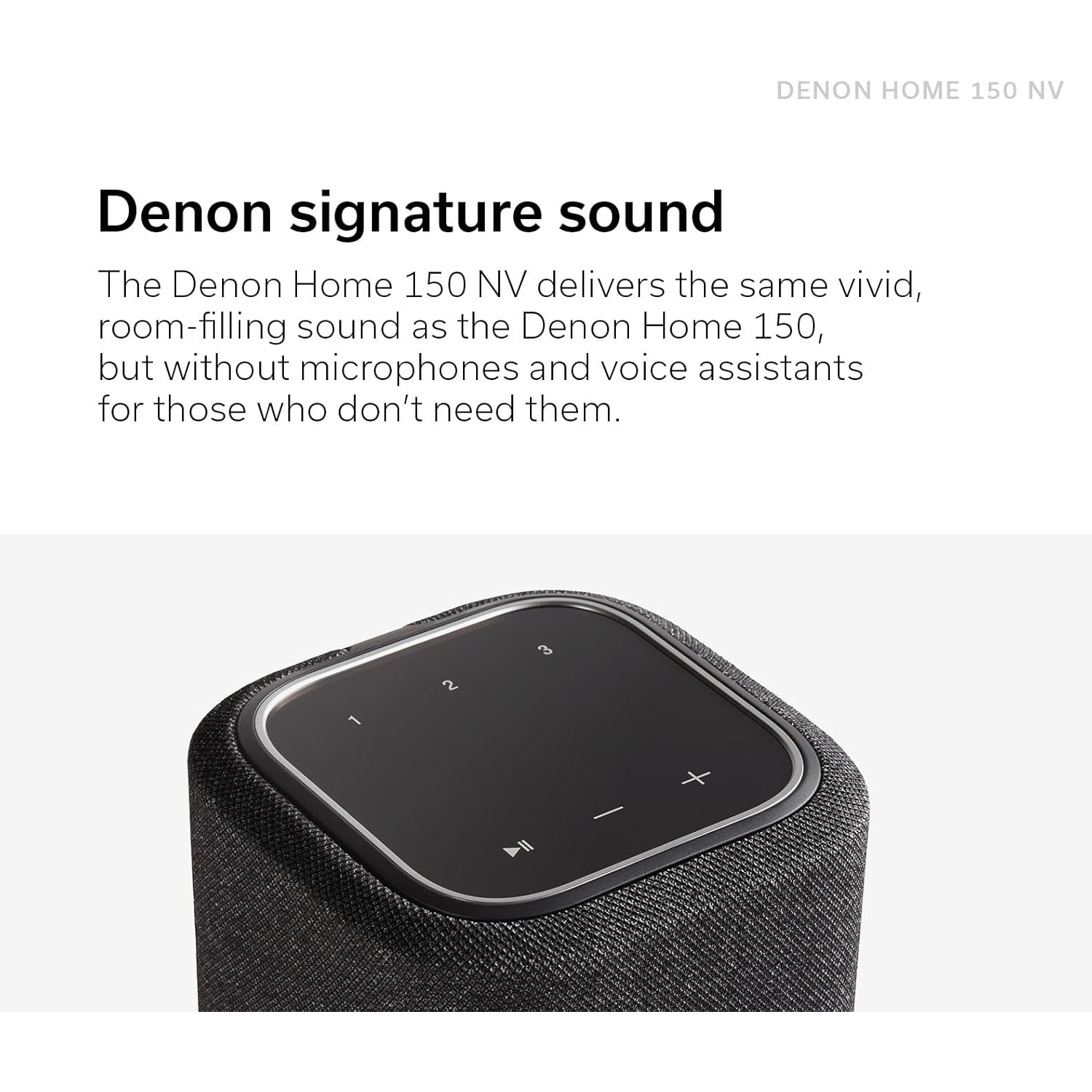 Denon Home 150 NV Wireless Speaker, 1" Tweeter, 3.5" Woofer, Home Speaker with HEOS Built-in, AirPlay 2, and Bluetooth, Multi-Room Streaming, Simple