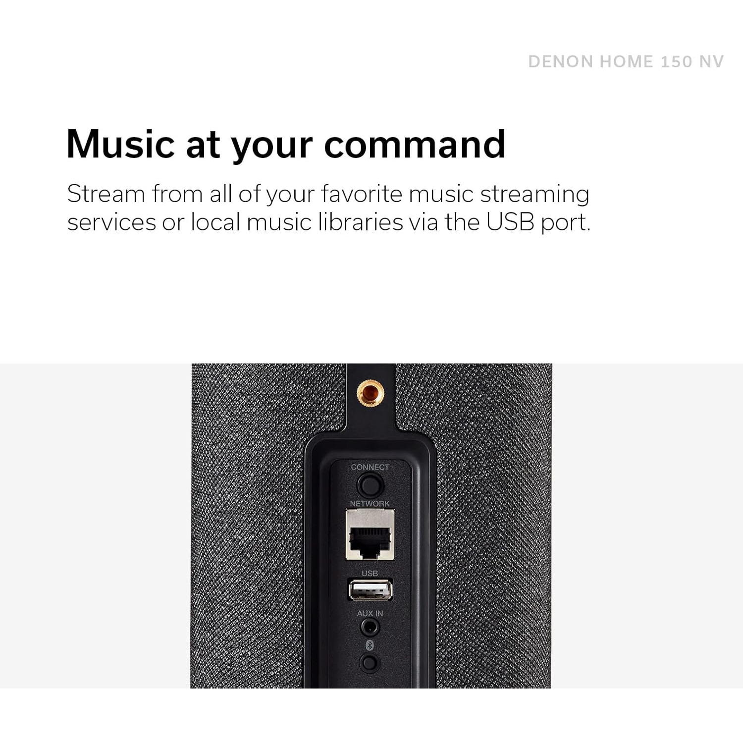 Denon Home 150 NV Wireless Speaker, 1" Tweeter, 3.5" Woofer, Home Speaker with HEOS Built-in, AirPlay 2, and Bluetooth, Multi-Room Streaming, Simple