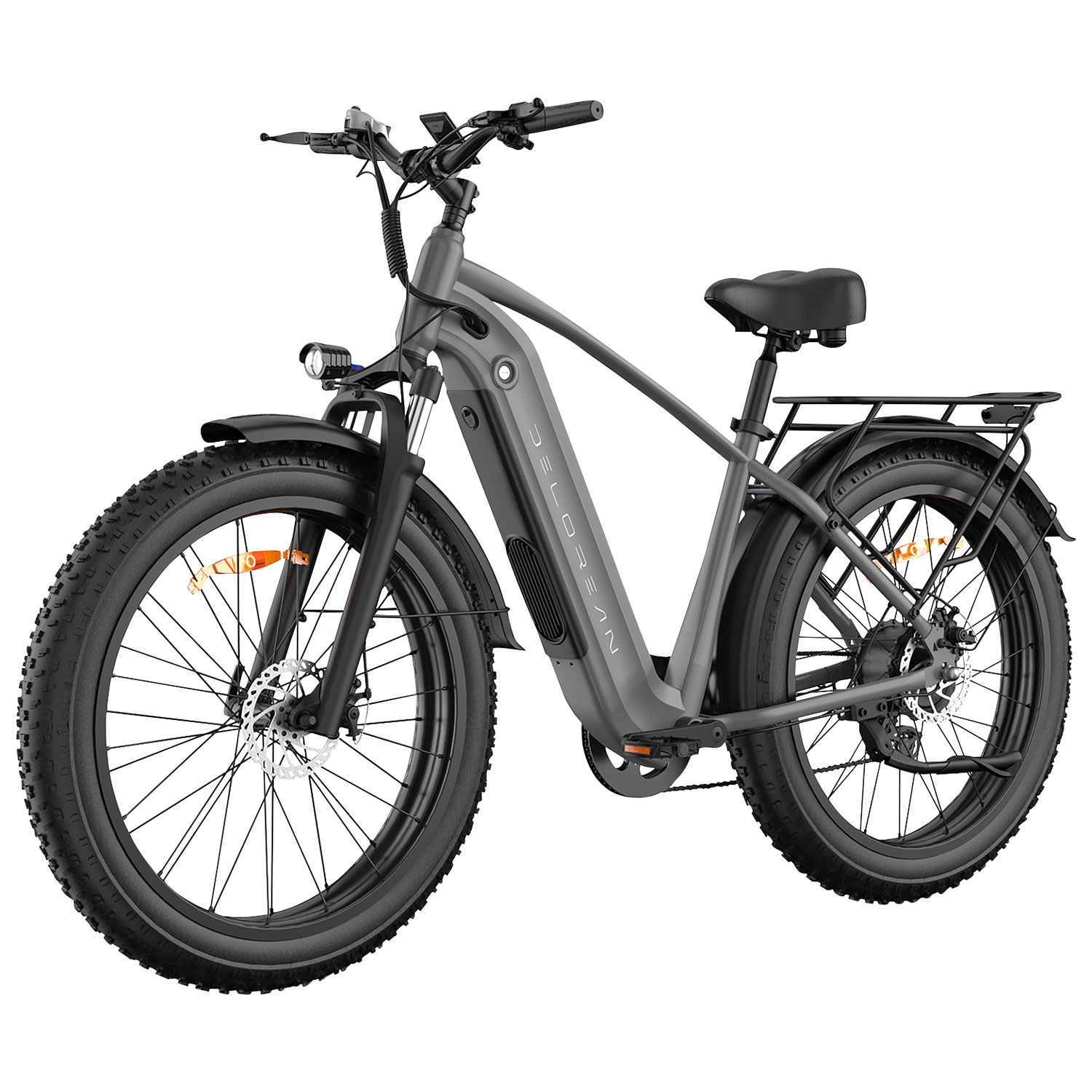 Vélo de ville électrique DM220 de Delorean - Gris foncé