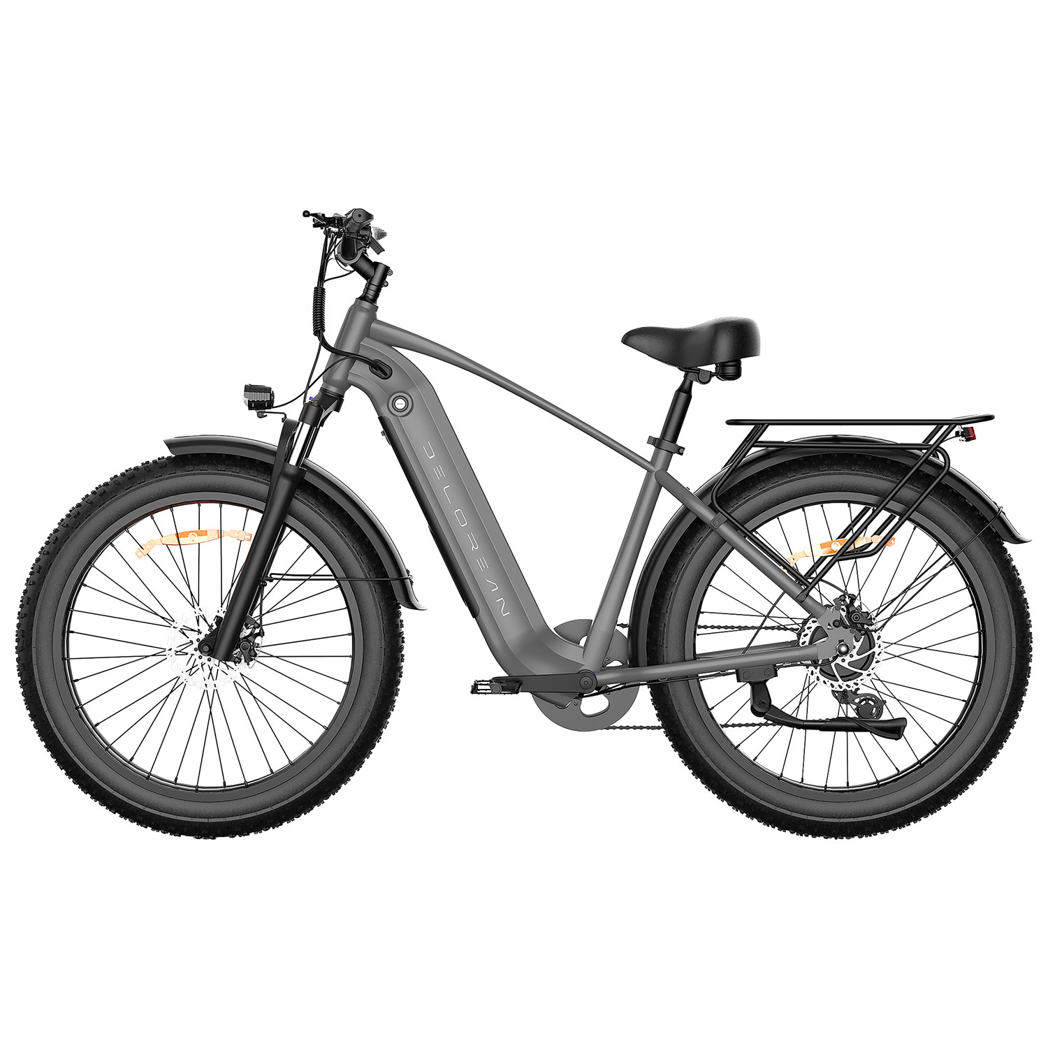 Vélo de ville électrique DM220 de Delorean - Gris foncé