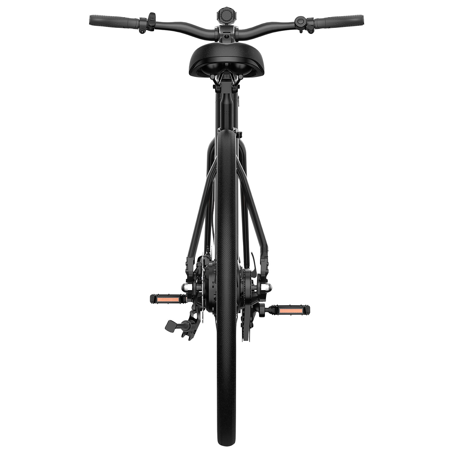 Vélo de ville électrique à cadre bas DM770 de Delorean - Noir