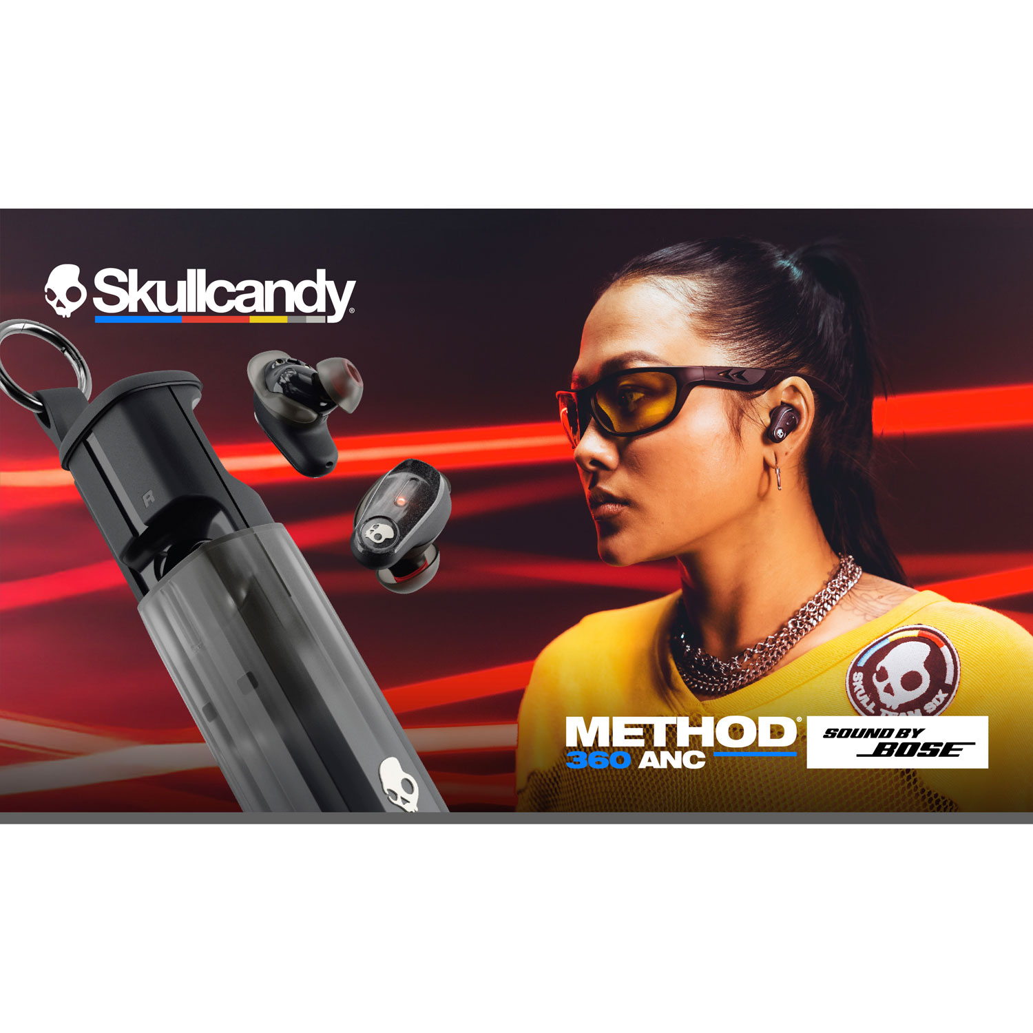 Skullcandy Method 360 In-Ear Noise Cancelling True Wireless Earbuds with Sound by Bose - True Black