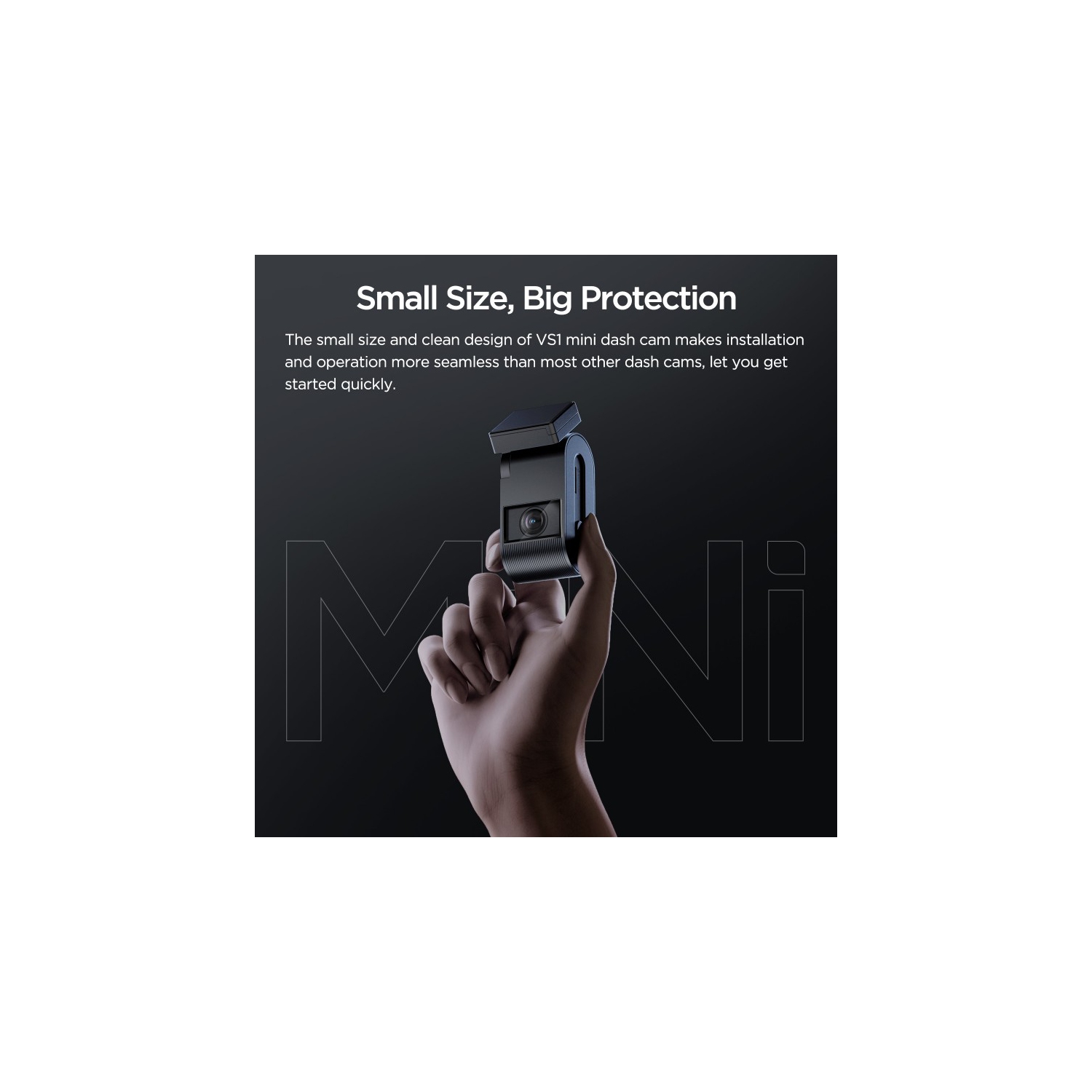 Refurbished - VIOFO VS1 Mini Dash Cam, 1440P Hidden Design Dashcam, Free 32GB SD Card, 5GHz Wi-Fi Voice Control Front Car Dash Camera with GPS, HDR,