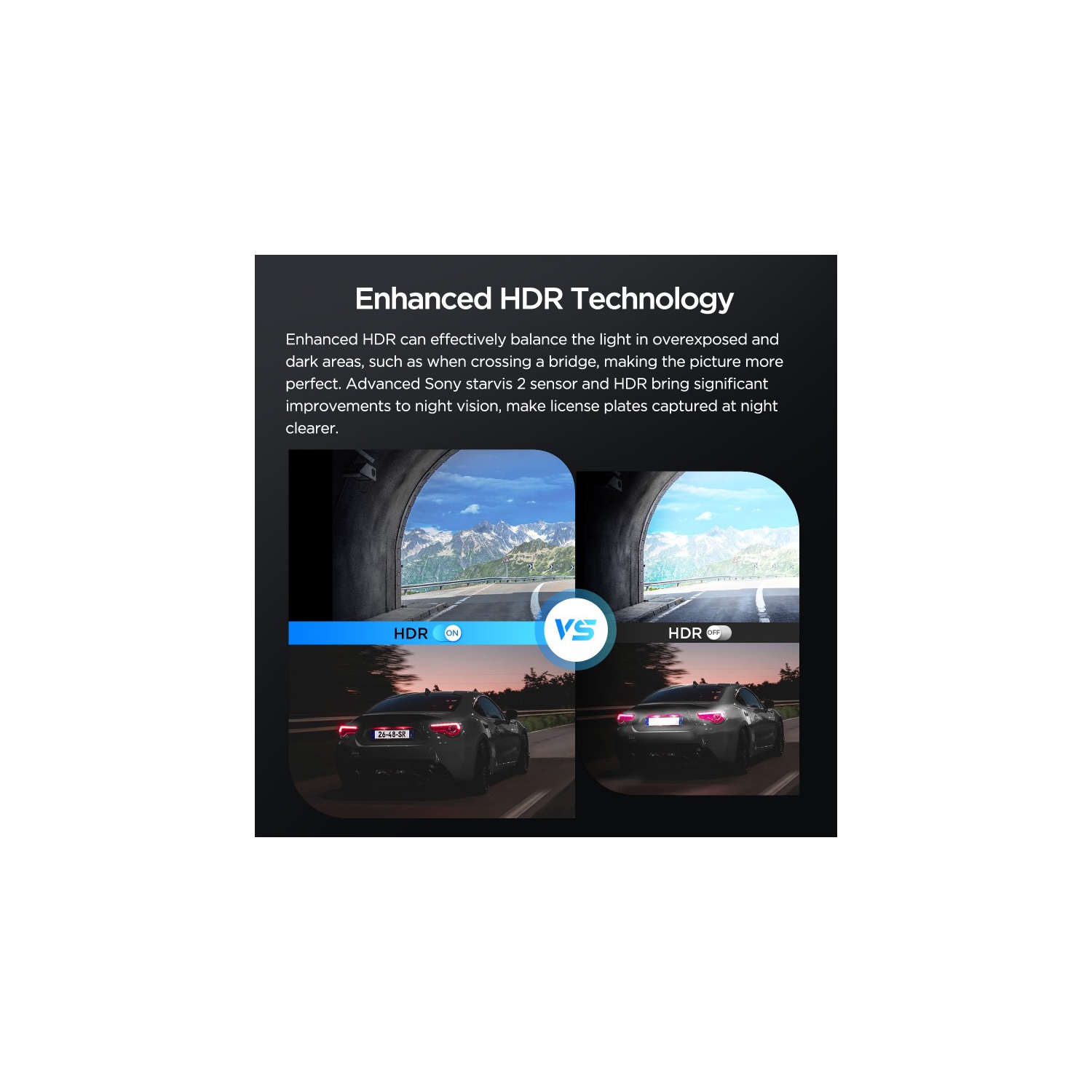 Refurbished - VIOFO VS1 Mini Dash Cam, 1440P Hidden Design Dashcam, Free 32GB SD Card, 5GHz Wi-Fi Voice Control Front Car Dash Camera with GPS, HDR,