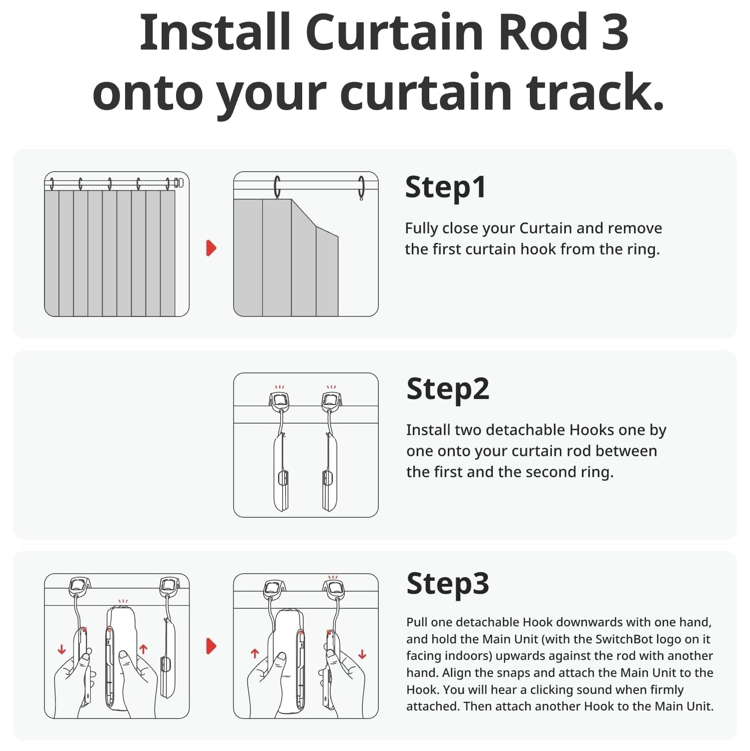 SwitchBot Curtain | Smart Electric Motor - Automate Timer Control, Add SwitchBot Hub Mini to Make it Compatible with Alexa, Google Home, IFTTT, White