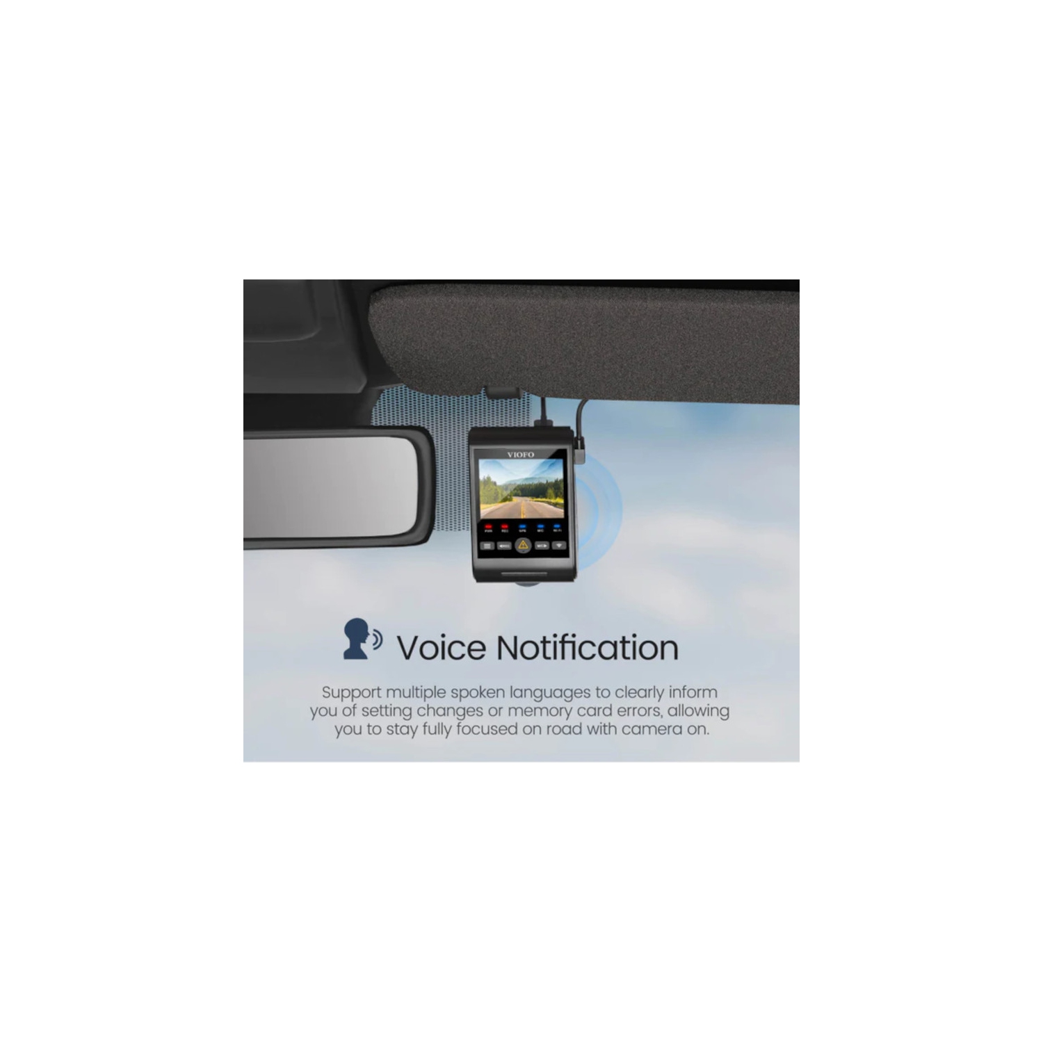 Refurbished - VIOFO A229 2K QHD 1-Channel Front Dashcam with GPS | WiFi, Parking Mode