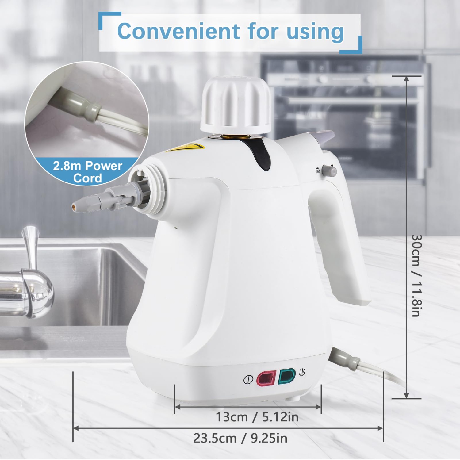 Handheld Steam Cleaner 12in1 Multi-Purpos High Temperature Pressurized Steam Cleaning Machine for Furniture Upholstery Tile Home