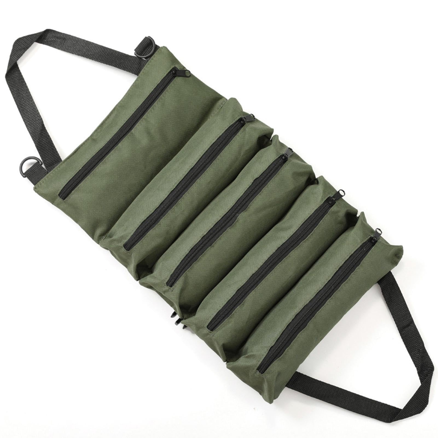 Roll-Up Tool Bag, Portable Tool Bag, 5 Pocket Tool Roll, Tool Organizer, Water Resistant Tool Bag, Mechanical Tool Bag