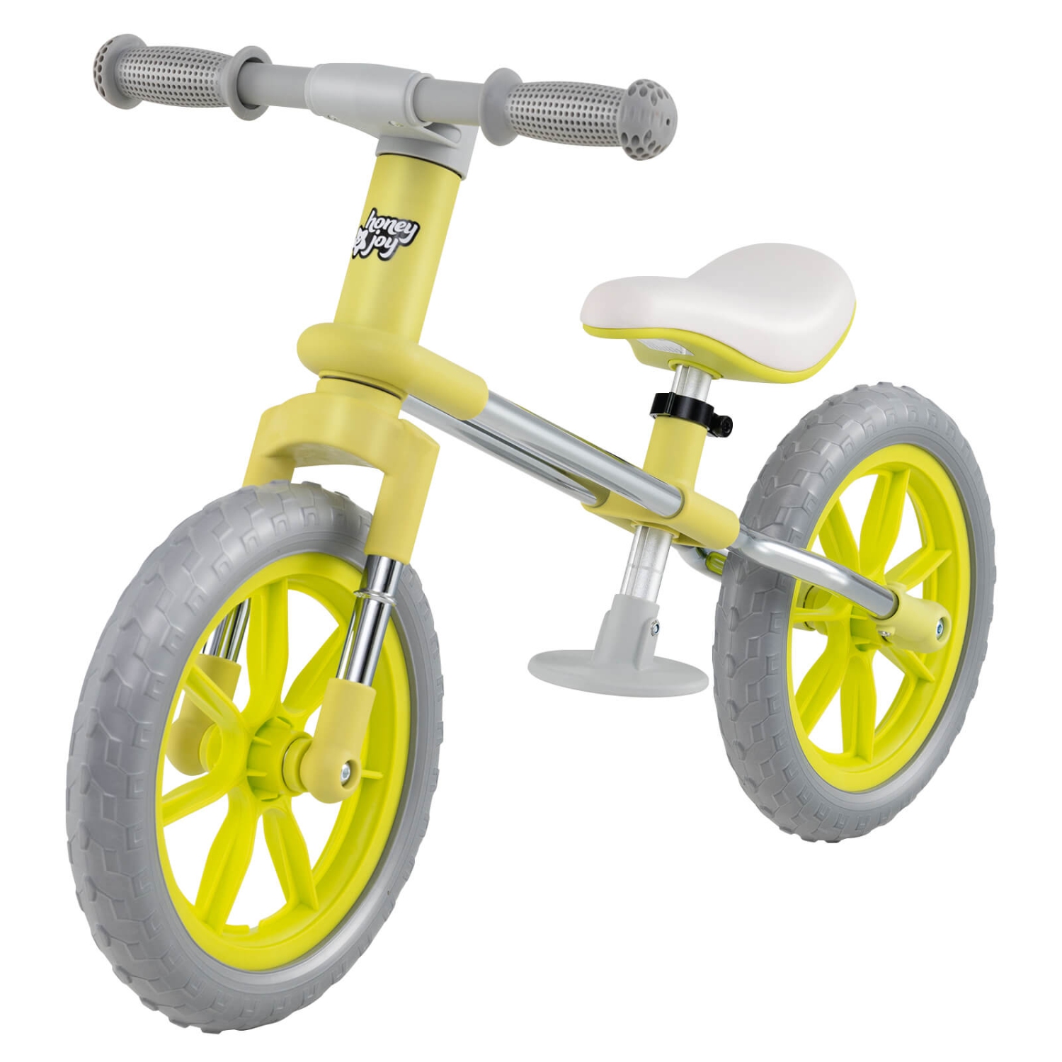 Honeyjoy 12" Balance Bike 2 Wheels Children's Bicycle with Adjustable Seat White/Green