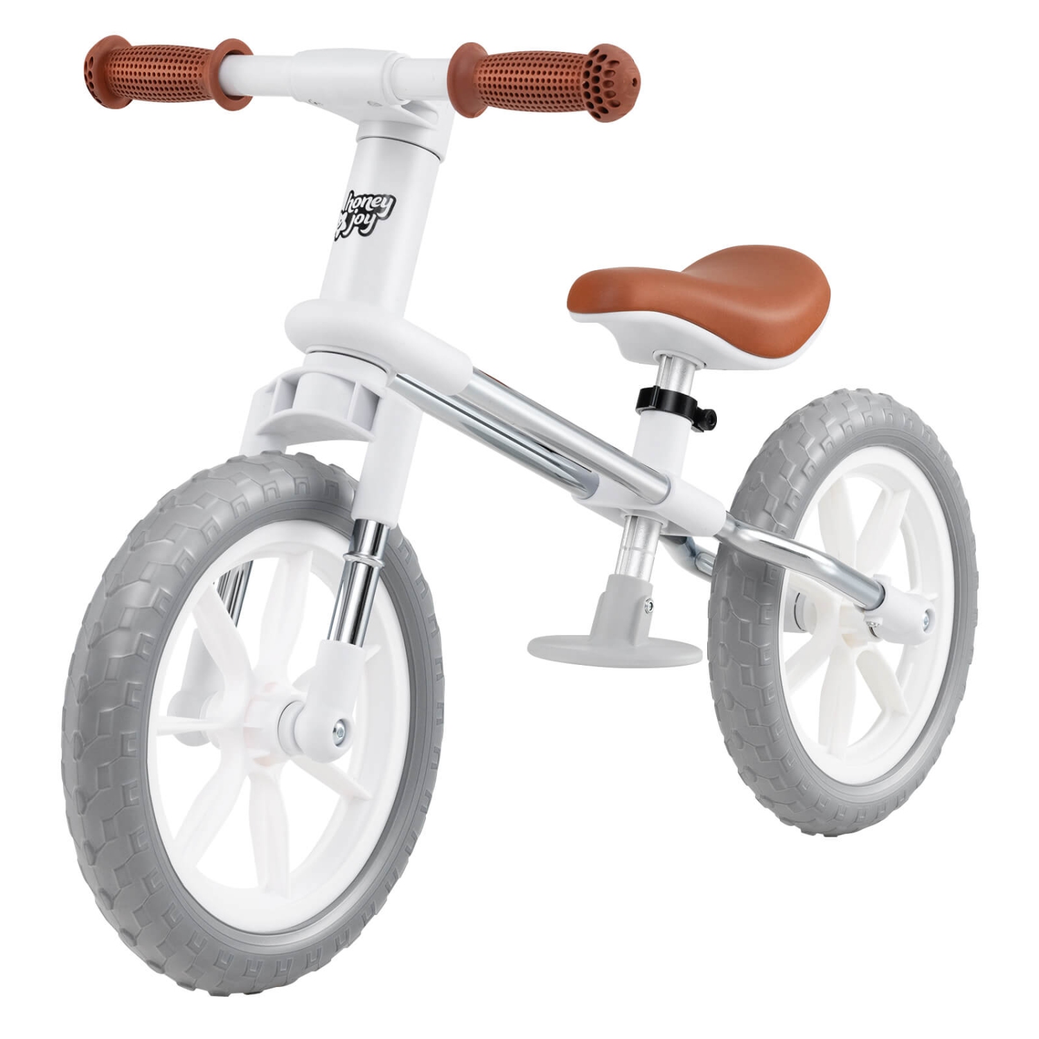 Honeyjoy 12" Balance Bike 2 Wheels Children's Bicycle with Adjustable Seat White/Green