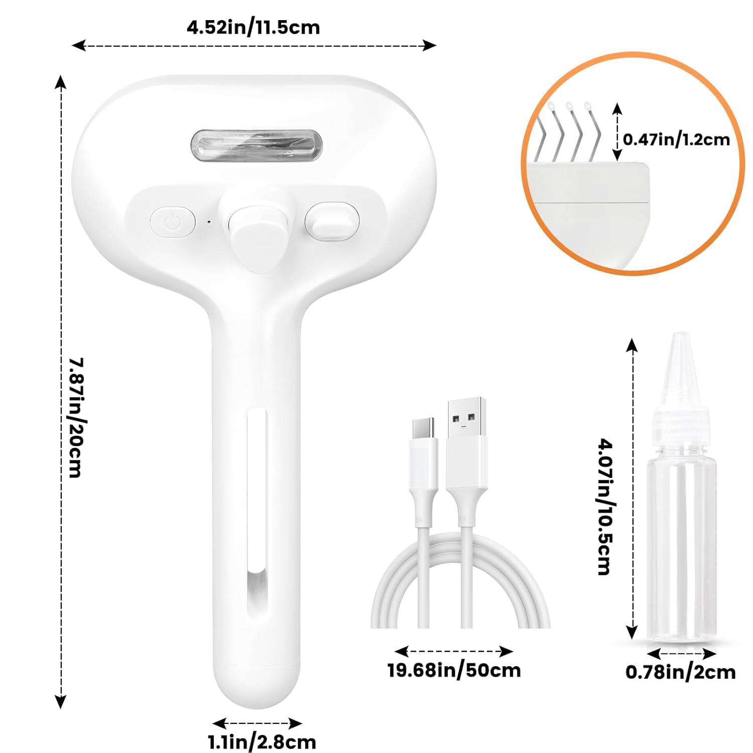 Brosse à vapeur pour chats, peigne d'épilation en vaporisateur pour animaux avec bouton de dégagement pour la coupe et le toilettage, brosse à eau