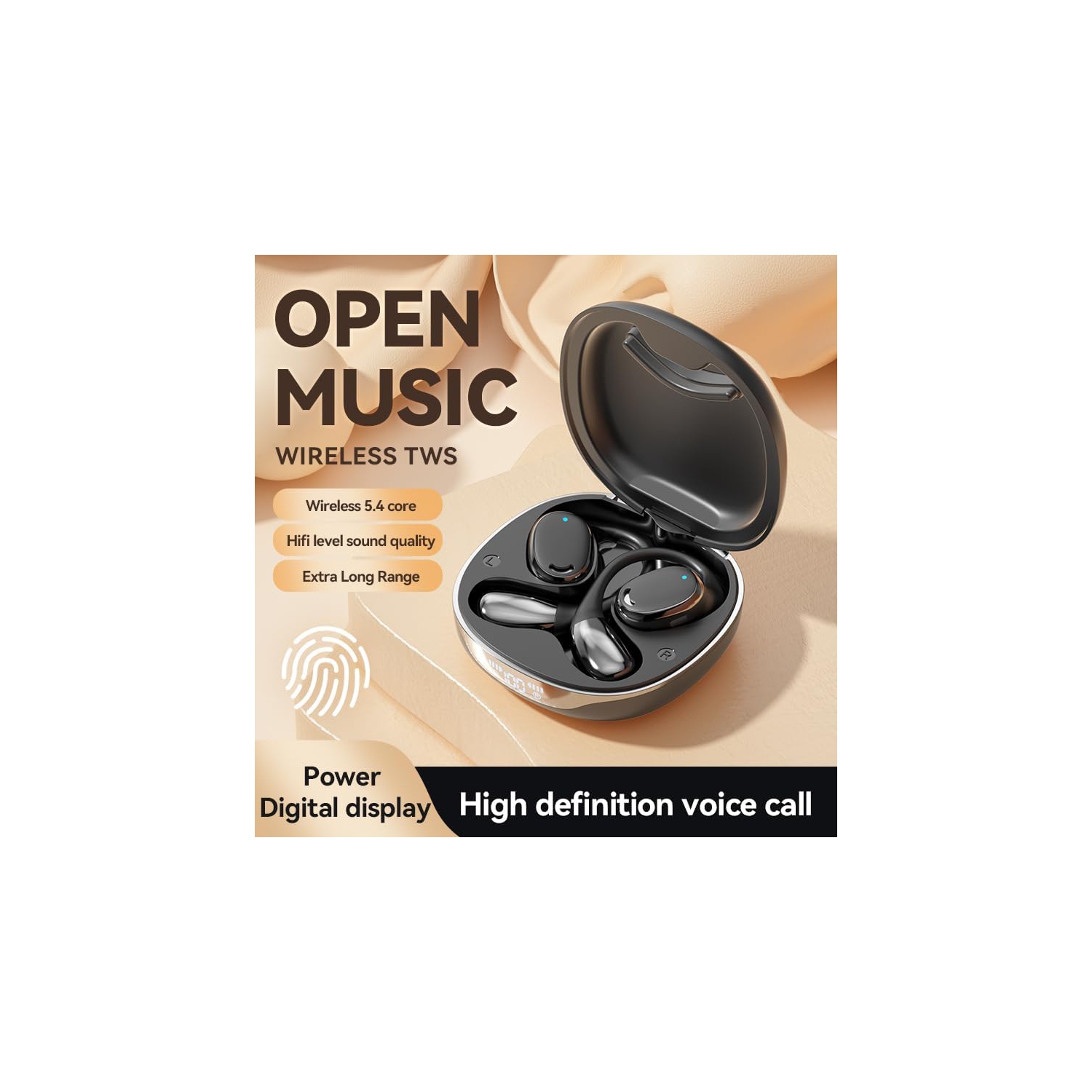 Écouteurs à traduction par IA, casque d'écoute à traduction en temps réel, écouteurs Bluetooth sans fil, écouteurs à traducteur à 144 langues pour