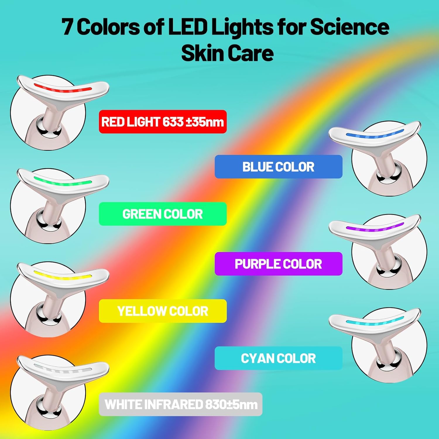 Red Light Therapy for Face,LED Light Facial Massager,Red Light Beauty Device,Home Use Face Massage Tool for Skin Care