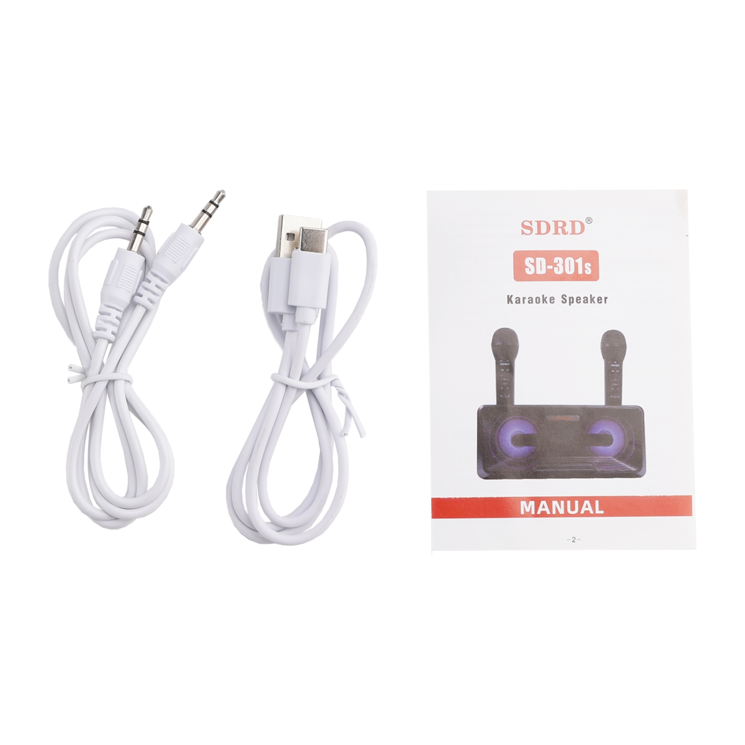 Wireless Bluetooth Speaker Dual Microphone Karaoke All-In-One Outdoor Portable