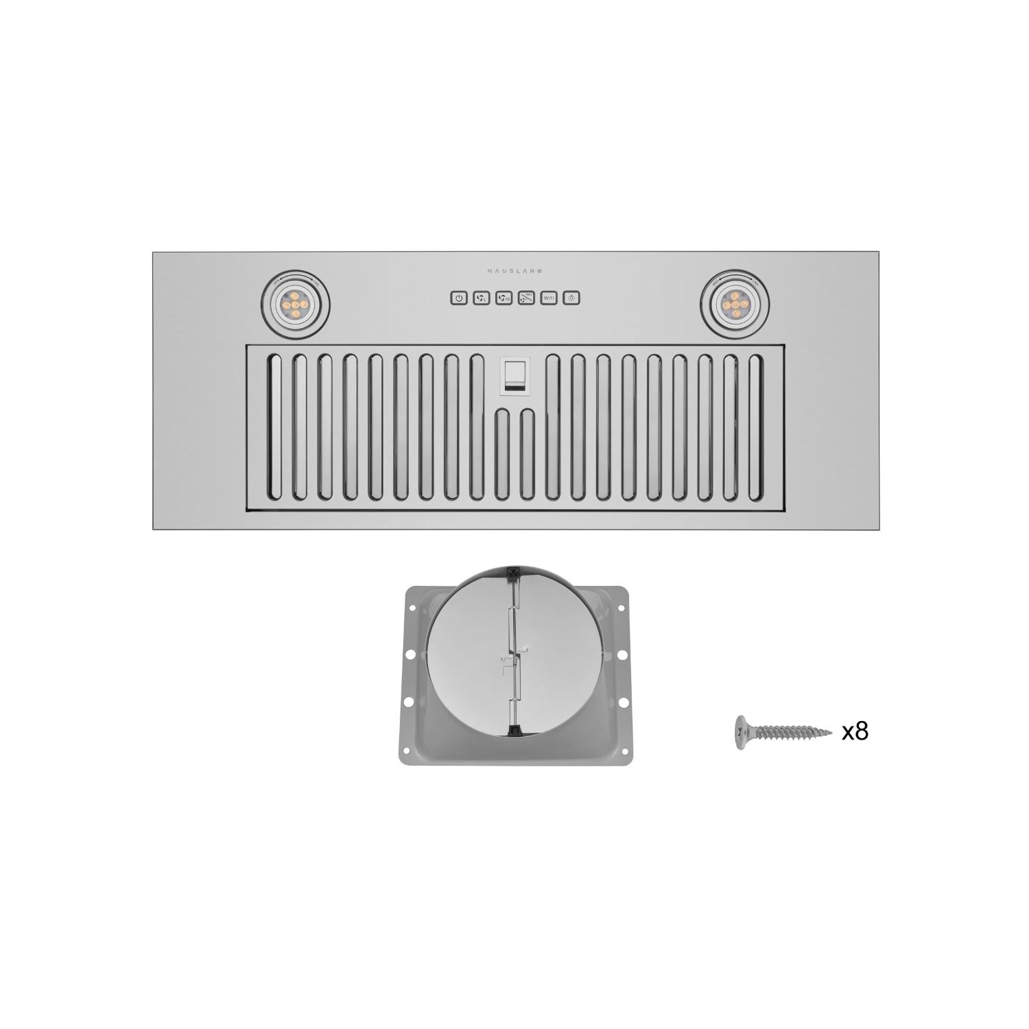Hauslane IN-R110 36" Smart In-Cabinet Range Hood | HauSMART™ App & Voice Control | Ultra-Quiet Motor, 4-Speed Fan, LED GU10 Lights | Dishwasher-Safe