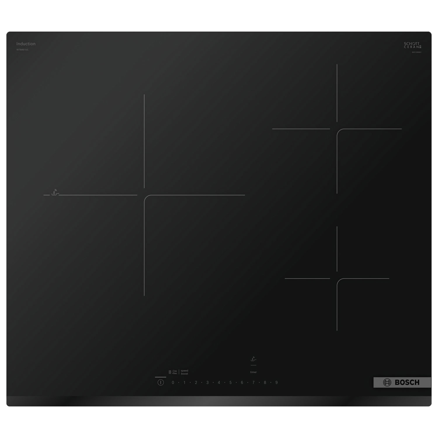 Bosch 800-Series 24" 3-Element Induction Cooktop - Black