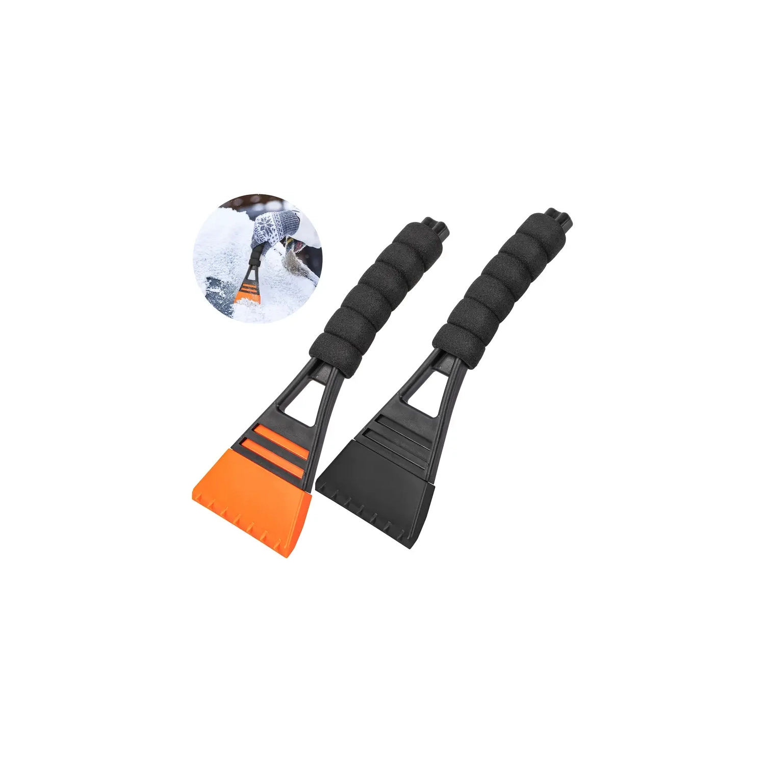 High-Power Car Vacuum Cleaner, 2-Pack Ice Scraper for Windshield, 6" Sponge Polishing Waxing Buffing Pads Kit