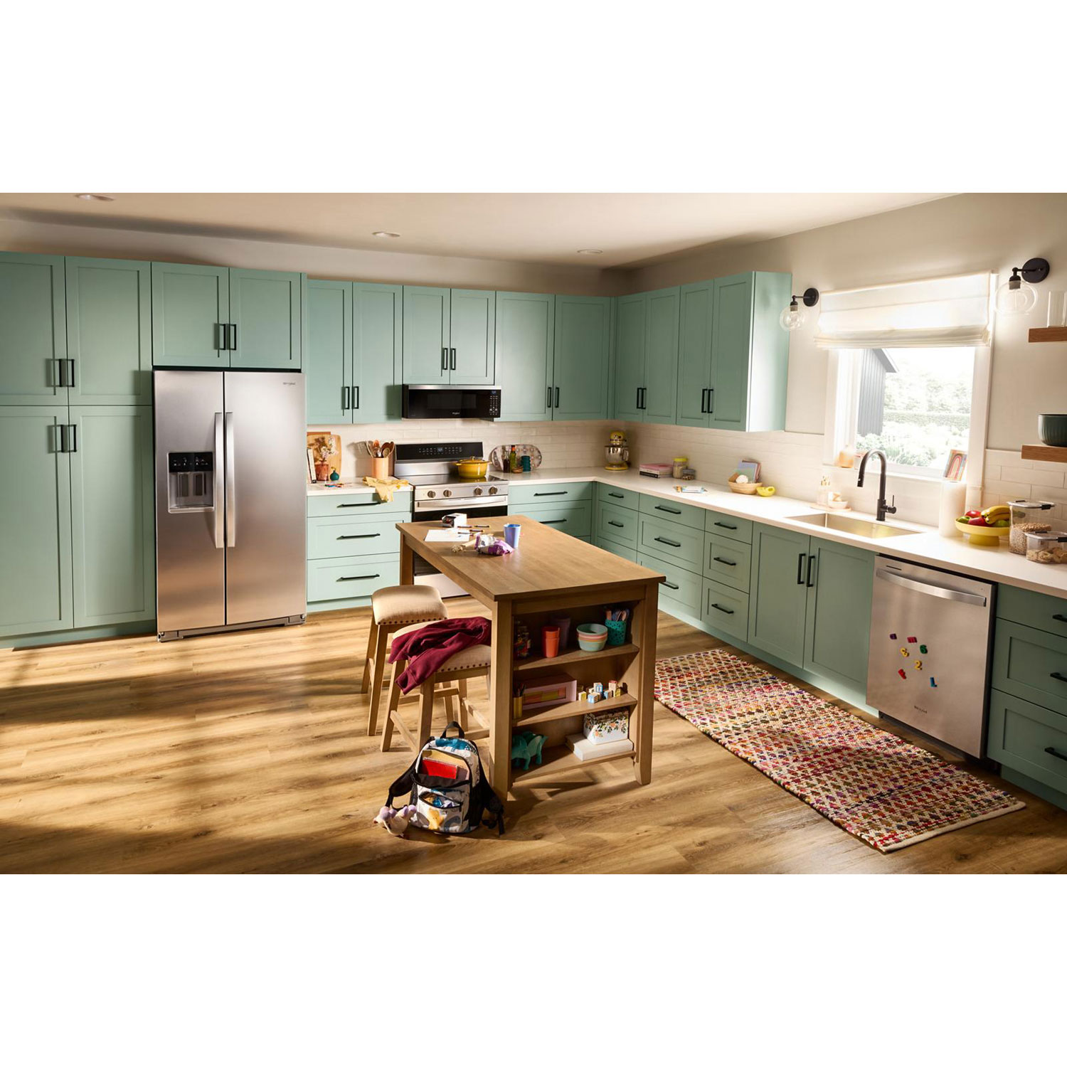 Whirlpool 36" 20.9 Cu Ft Side-By-Side Refrigerator w/ Water & Ice Dispenser - Fingerprint Resistant Stainless