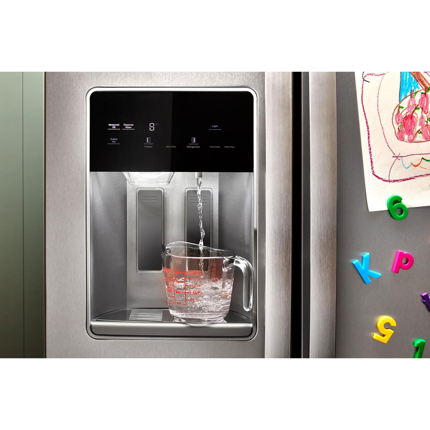 Whirlpool 36" 20.9 Cu Ft Side-By-Side Refrigerator w/ Water & Ice Dispenser - Fingerprint Resistant Stainless