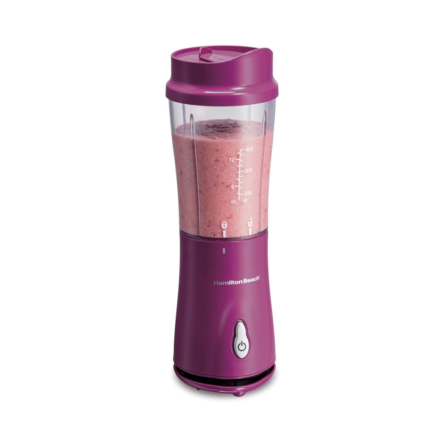 Hamilton Beach® Personal Blender with Travel Lid, 14 oz, Raspberry, 51131G