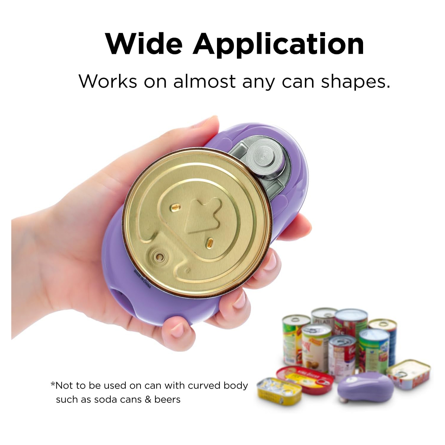 One Touch Can Opener: Open Cans with Simple Press of A Button - Auto Stop As Task Completes, Ergonomic, Smooth Edge, Food-Safe, Battery Operated Can