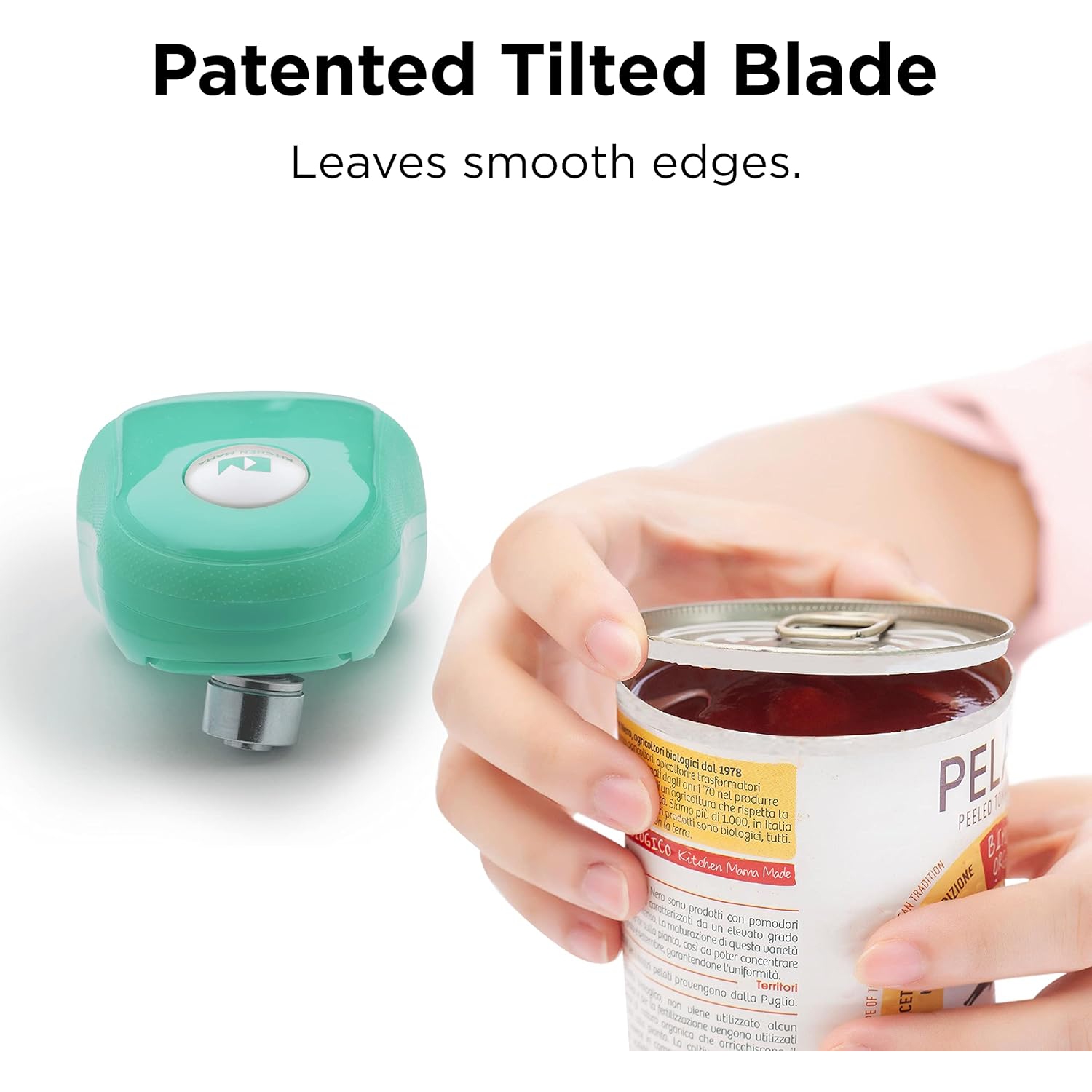 One Touch Electric Can Opener with Auto Shut-Off: Open Cans with Only One Push of A Button - Ergonomic, Smooth Edge, Food-Safe, Prime for Seniors