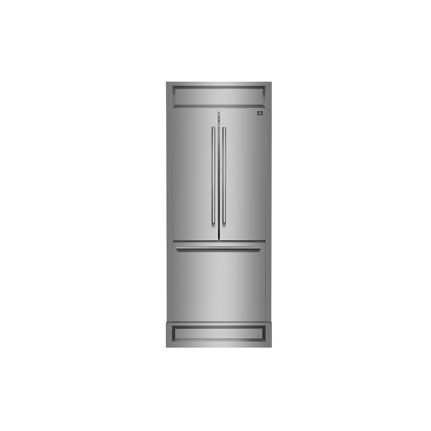 Forno Gallipoli 30-Inch Réfrigérateur de porte français, 17.5 cu.ft Capacité, Grill décoratif moderne, 34-Inch Largeur, acier inoxydable, technologie sans gel, efficacité énergétique