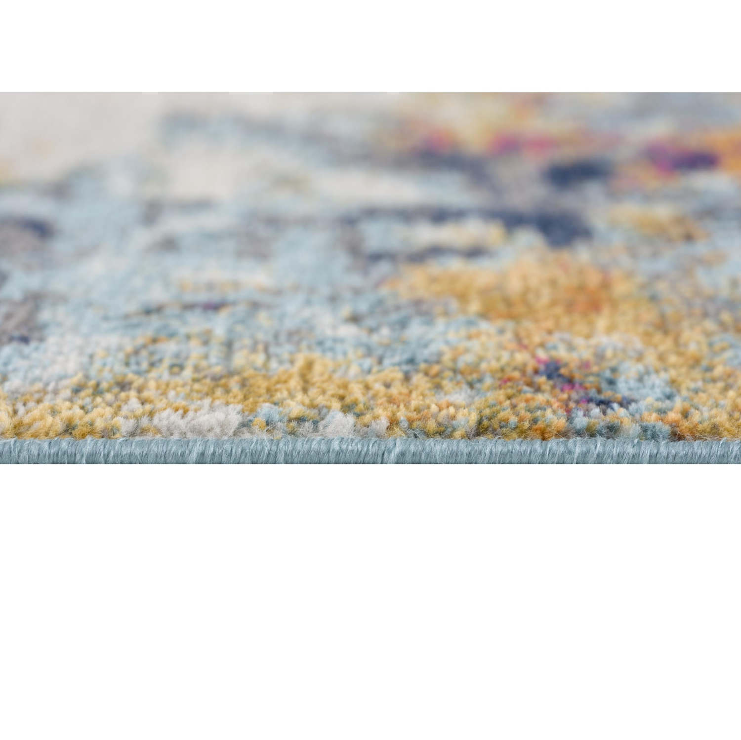 Rug Branch Ziya Contemporary Abstract Distressed Yellow/Blue Indoor Area Rug