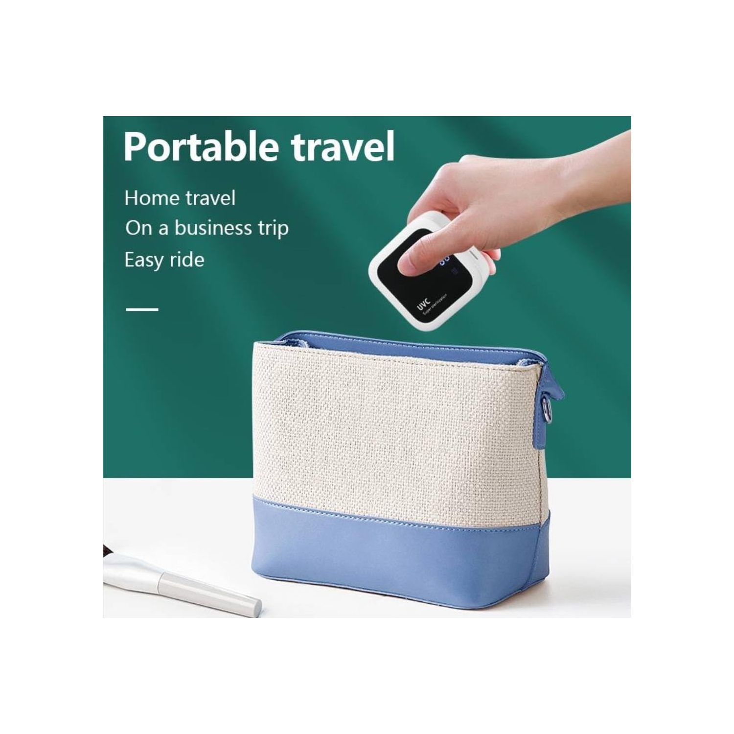 Brosse à dents portative Stérilisateur séchoir, boîte de brosses à dents fixes UV convenant à la maison et aux voyages