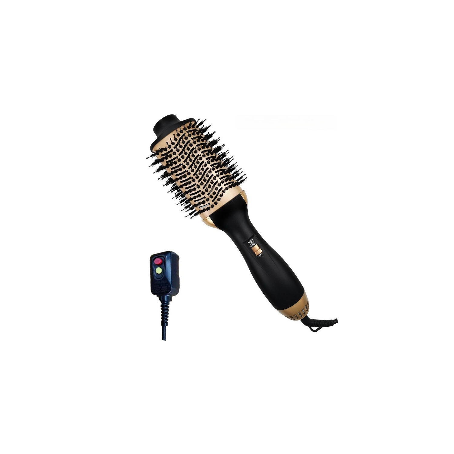 Brosse coiffante à air chaud 3 en 1, brosse à friser électrique portative pour le séchage par soufflage, le frisottis et le lissage des cheveux