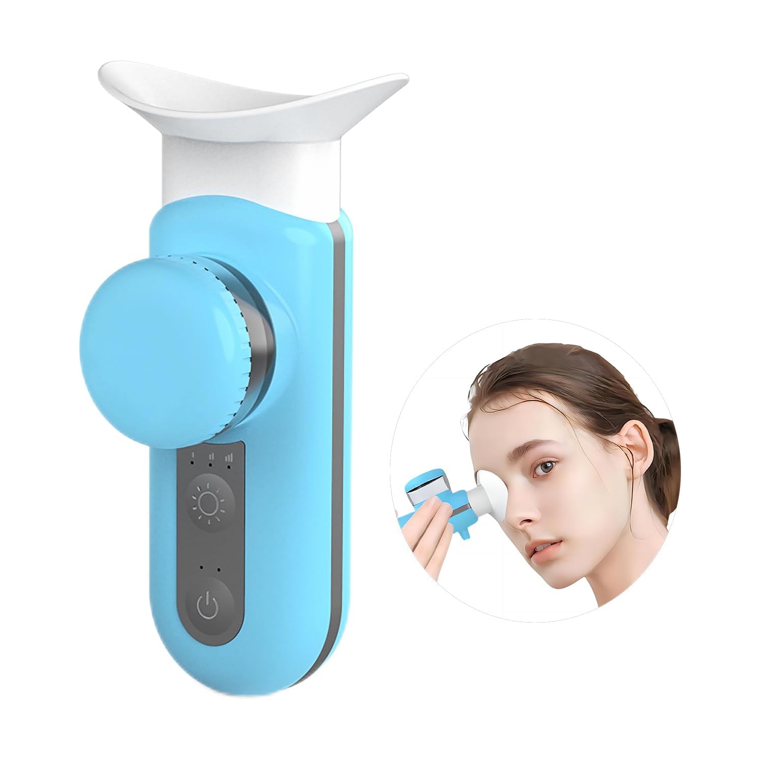 Heated Nano Eye Mist Sprayer,Portable Eye Mister with Warm Compress Moist Heat for Relief Dry Eyes,Rechargeable Electric Eye Steamer for Eyelid