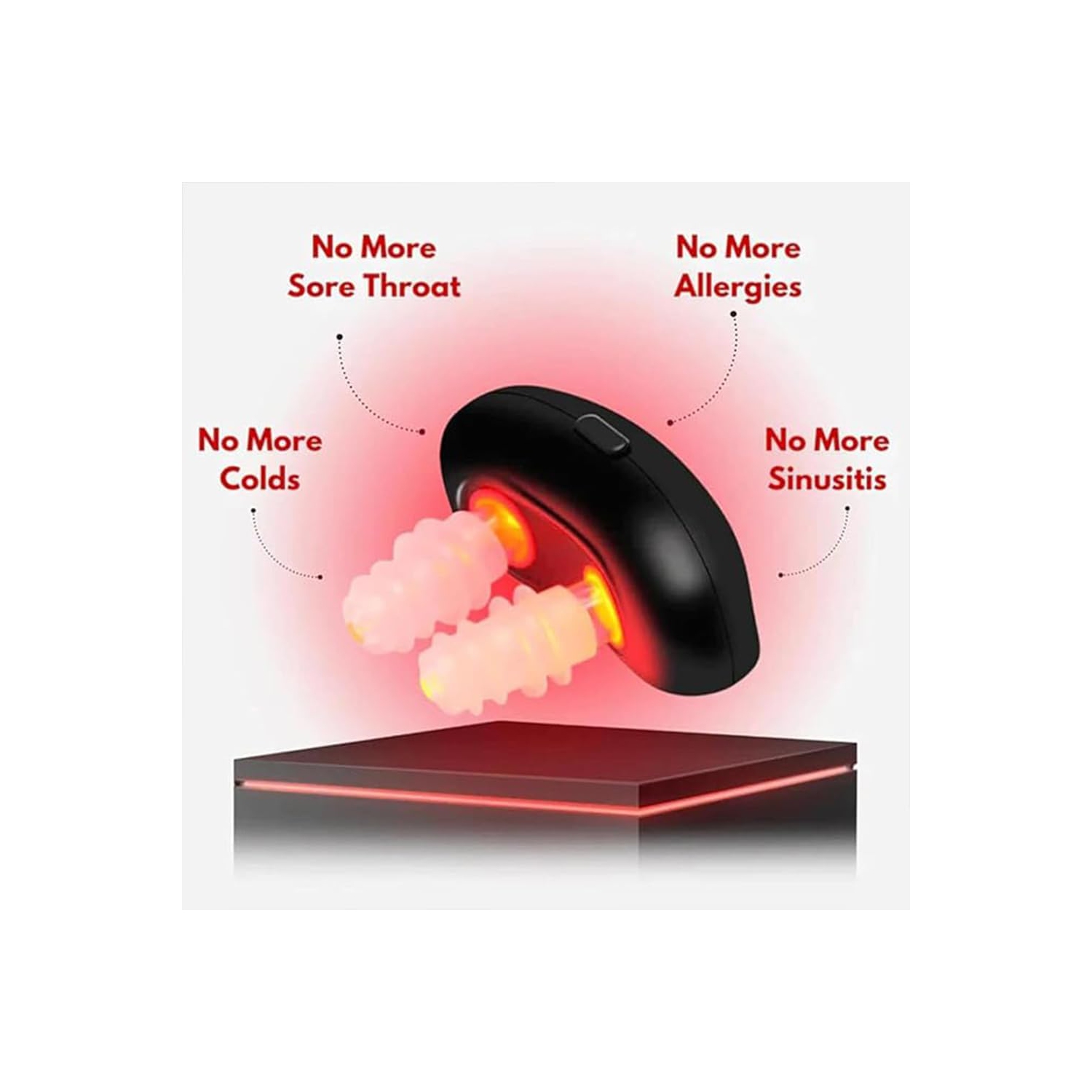 Dispositif de thérapie nasale Red Light Appareil apaisant nasal externe pour rhinite à lumière infrarouge