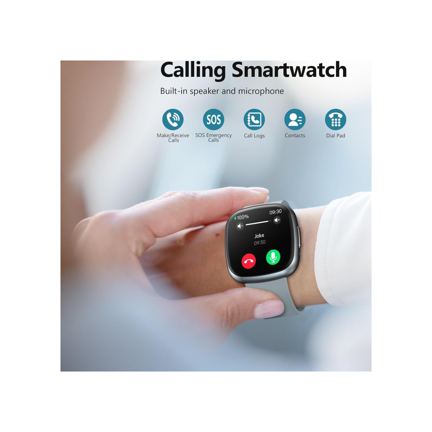 Smart Watch, 1.72" Smart Watch for Men Women, Fitness Tracker with 100+ Sport Modes, IP68 Waterproof, Heart Rate/Sleep/Spo2 Monitor, Activity Tracker