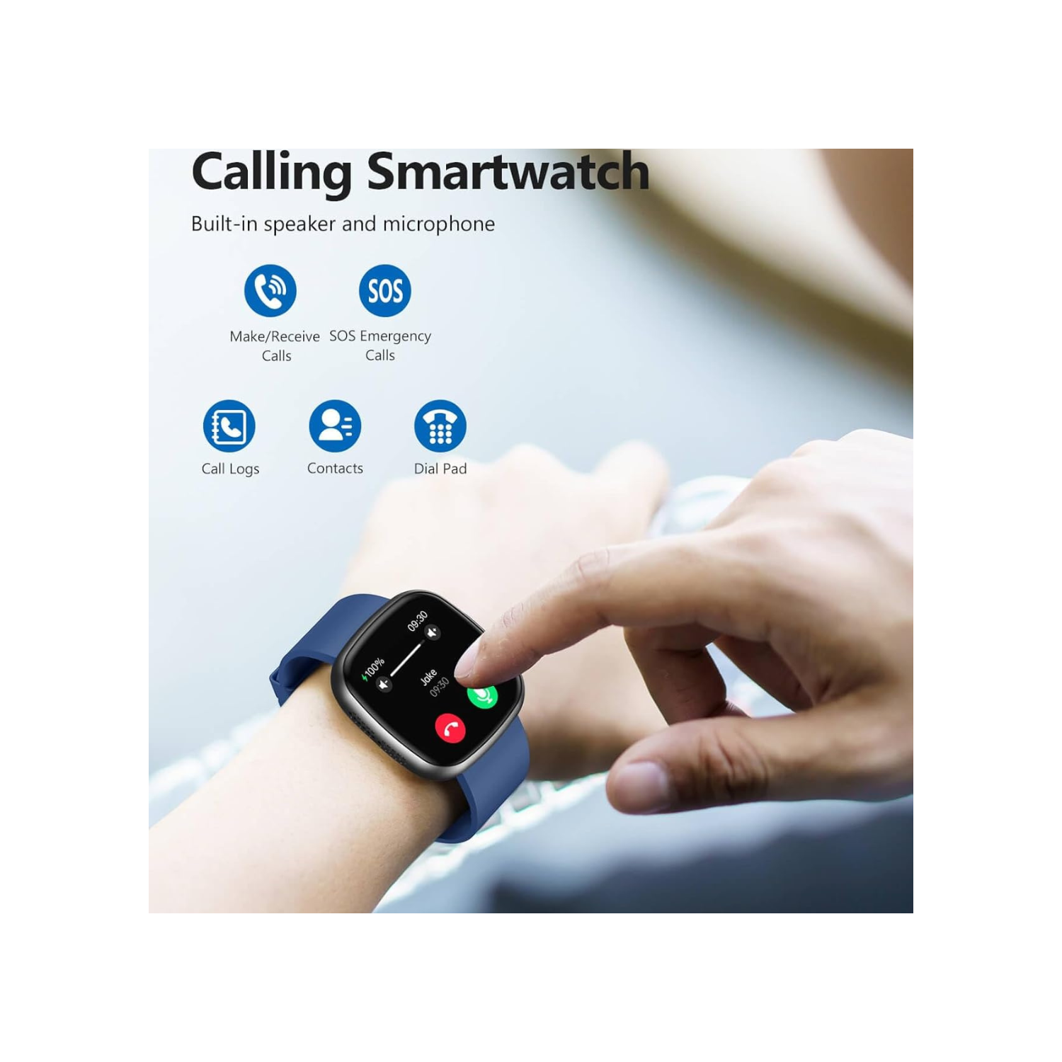 Smart Watch, 1.72" Smart Watch for Men Women, Fitness Tracker with 100+ Sport Modes, IP68 Waterproof, Heart Rate/Sleep/Spo2 Monitor, Activity Tracker