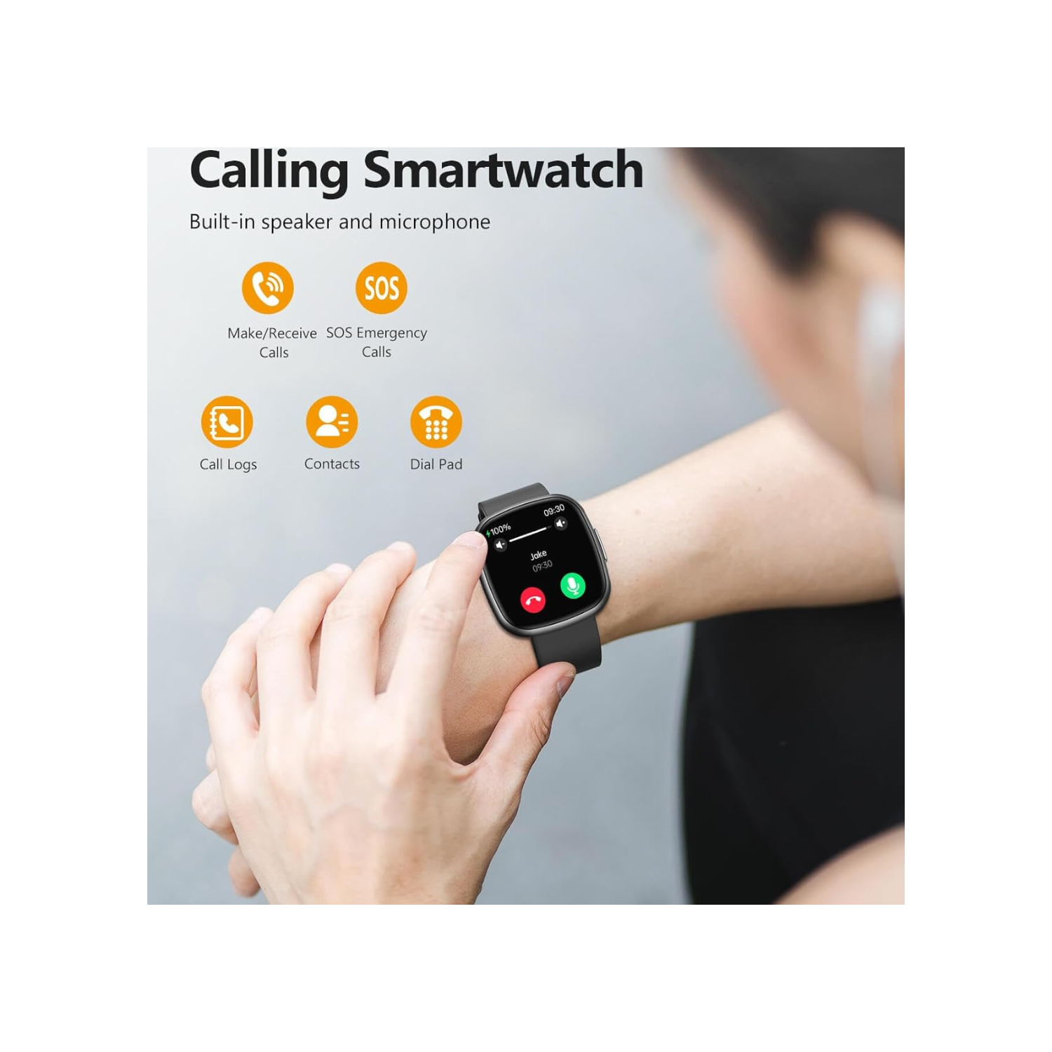 Smart Watch, 1.72" Smart Watch for Men Women, Fitness Tracker with 100+ Sport Modes, IP68 Waterproof, Heart Rate/Sleep/Spo2 Monitor, Activity Tracker