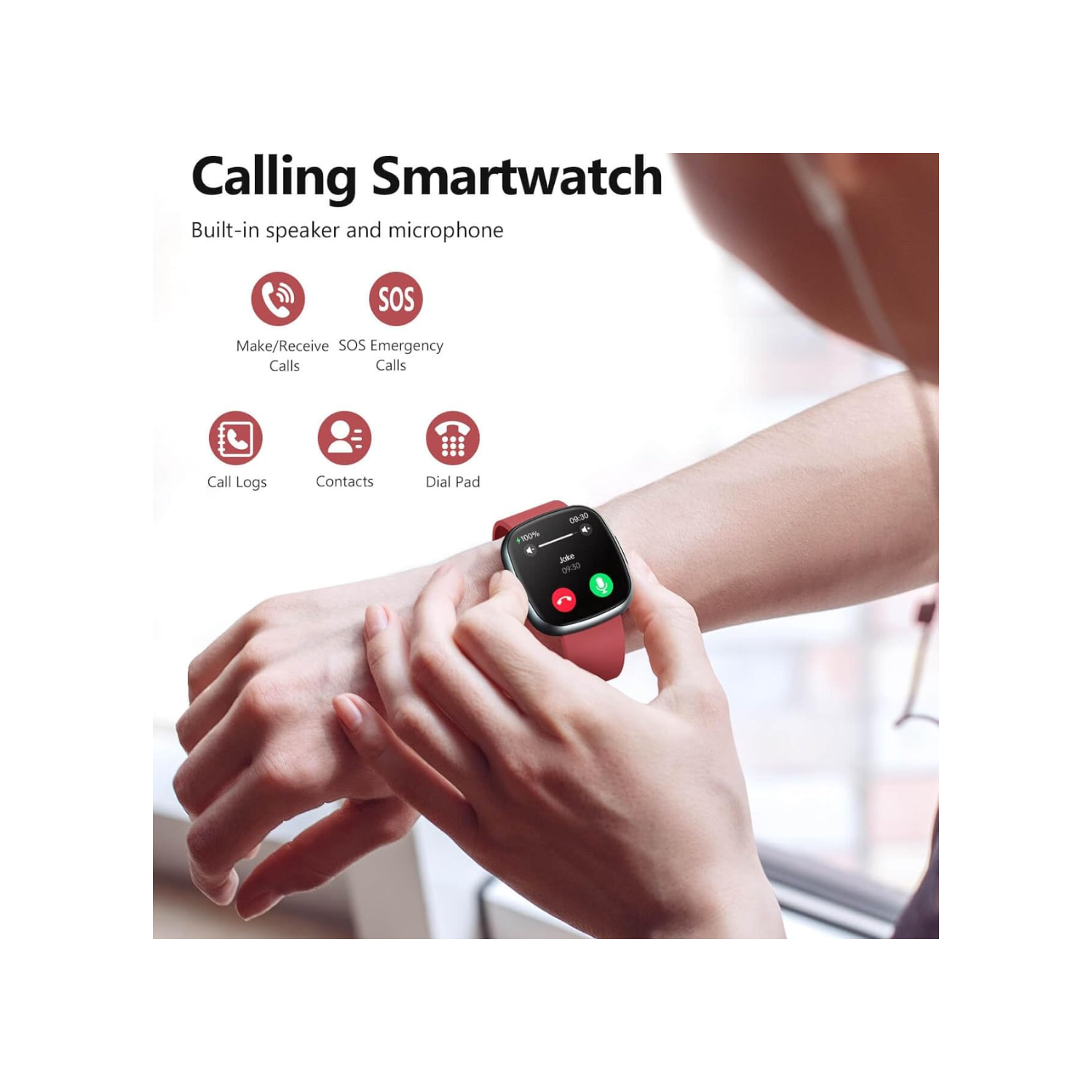 Smart Watch, 1.72" Smart Watch for Men Women, Fitness Tracker with 100+ Sport Modes, IP68 Waterproof, Heart Rate/Sleep/Spo2 Monitor, Activity Tracker