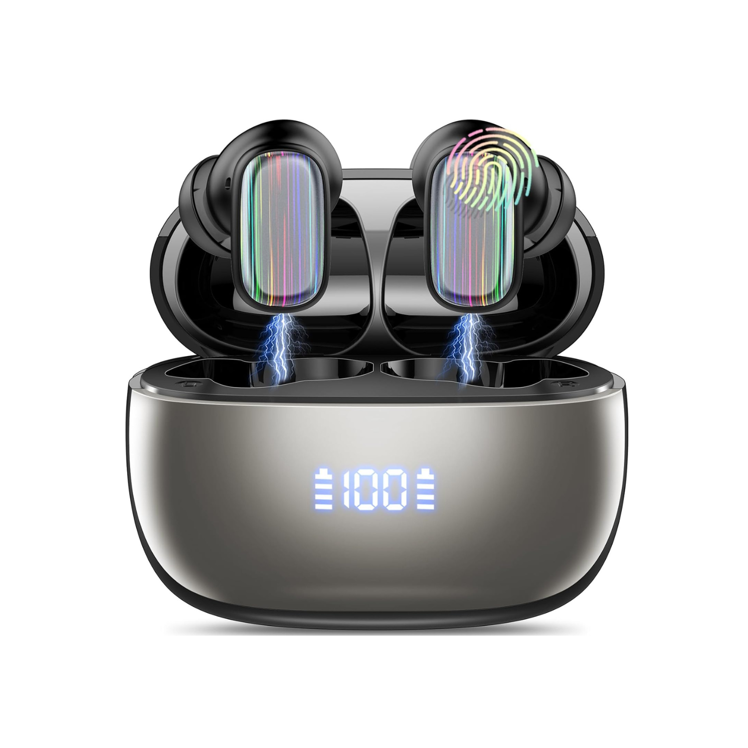Wireless Earbuds, Bluetooth 5.4 Earbuds Stereo Bass, 40Hrs Playtime Bluetooth Earbuds Built in Noise Cancellation Mic, Bluetooth Headphones in-Ear