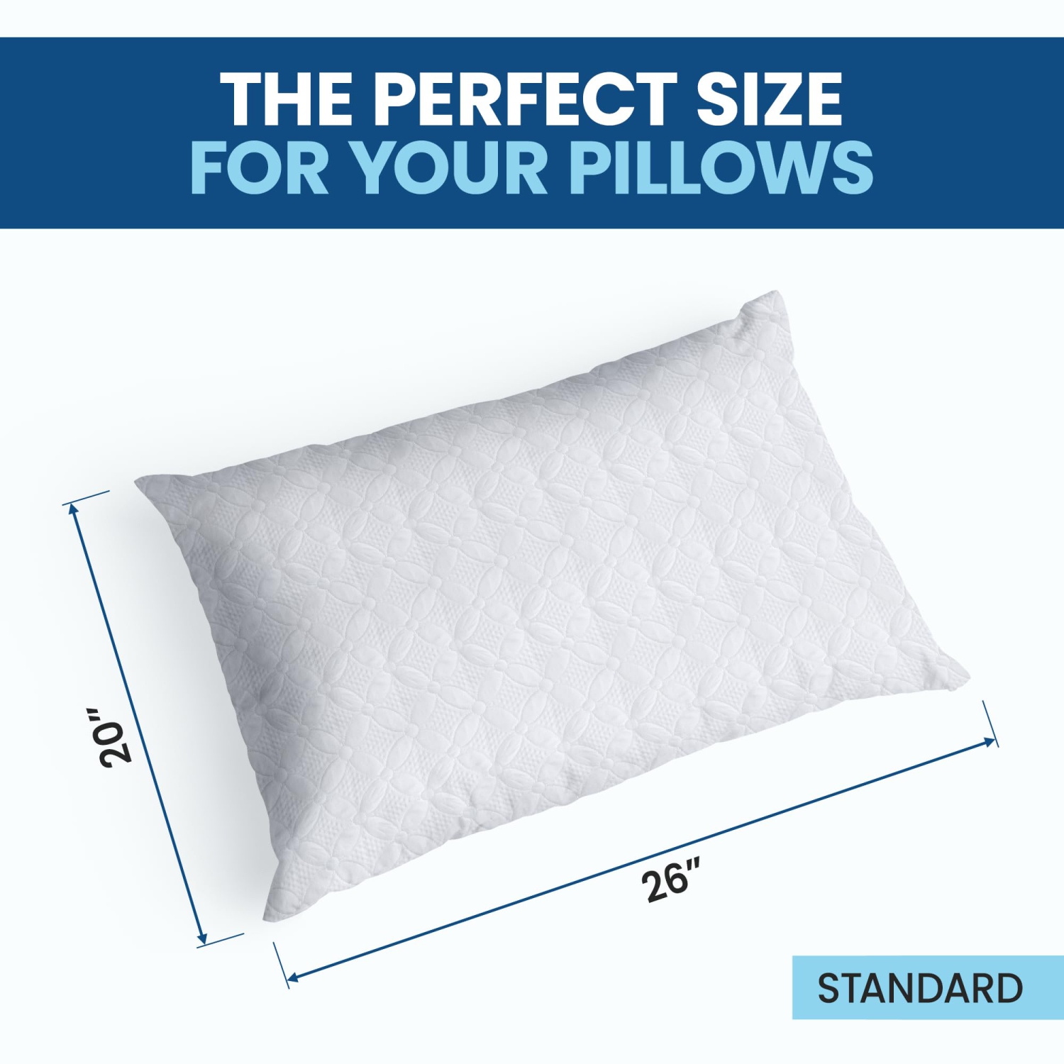 Canadian Linen Bamboo Viscose Waterproof Pillow Protector Zipper Closure Flower Design 20"x26" Standard 2 pack Soft Absorbent Breathable Cooling