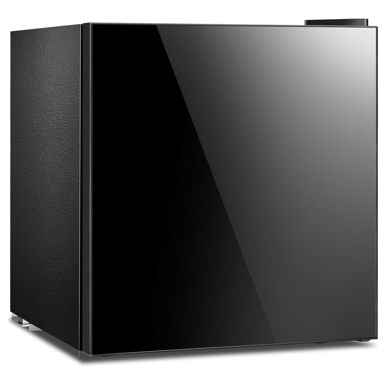 Kismile Mini Fridge with Freezer, 1.6 Cu.ft Compact Refrigerators with Removable Shelves, Reversible Single Door Small Fridge for Apartment, Home,