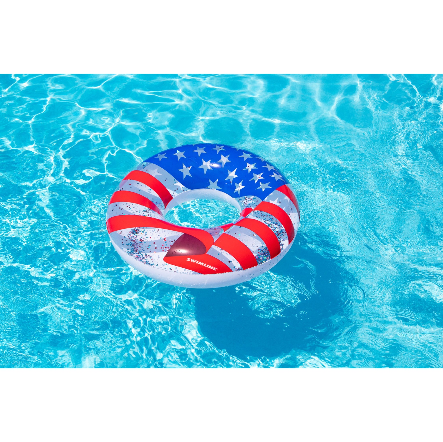 Anneau de piscine gonflable à paillettes Americana - 30&nbsp;po