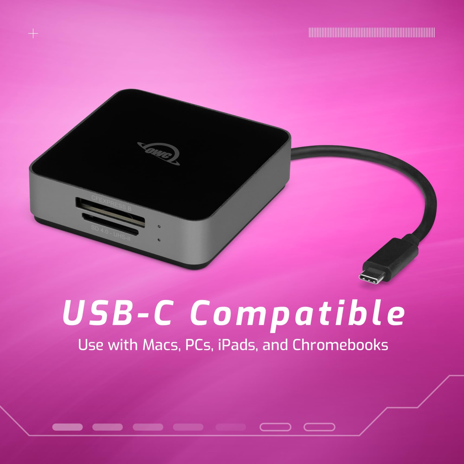 OWC Atlas USB 3.2 Dual CFexpress + SD Card Reader/Writer